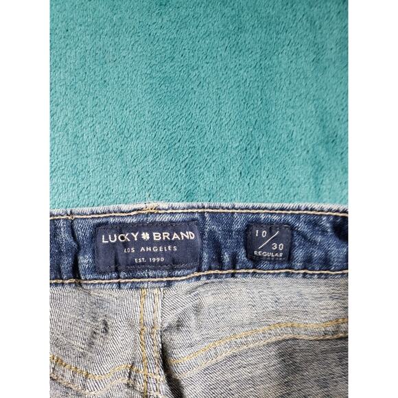 Lucky Brand Jeans Size 10 Womens Blue Stretch Pants Denim Low Rise Lolita Skinny - Picture 3 of 14